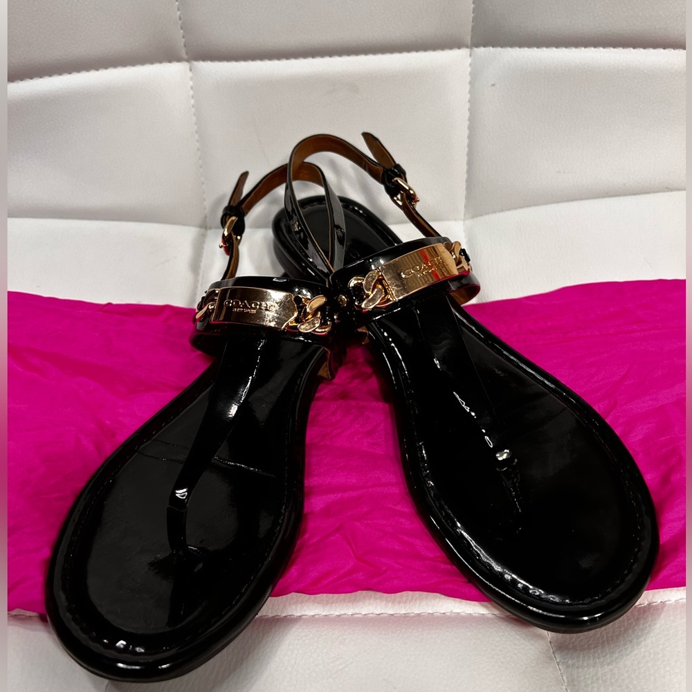 Coach Black Sandals